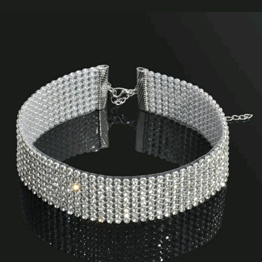 Crystal Rhinestone Choker - Picture 2 of 4